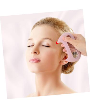 Magiclulu 2-in-1 Acupuncture Hand Massager & Scalp Tool - Silicone Head Massage & Peeling Brush in Pink - Buy Online on GoSupps.com