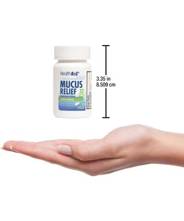 HealthA2Z Mucus Relief Guaifenesin 600 mg 75 Tablets | 12 Hour Expectorant for Chest Congestion Relief | No Benzene | Extended Release - Buy Online on GoSupps.com