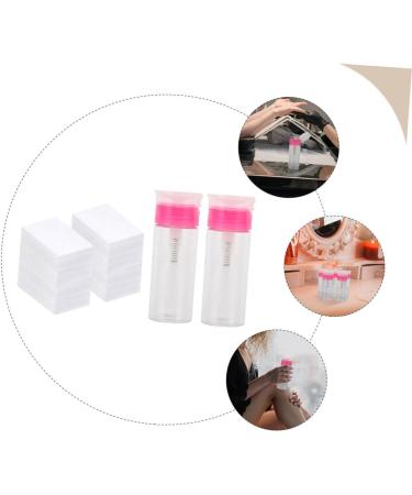FRCOLOR 1 Set manicure press empty bottle empty lockable pump bottle lint wipes for nails cleaner bottle lint nail wipes pump wipes water dispenser portable travel plastic - Buy Online on GoSupps.com