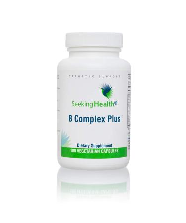 B Complex Plus | 100 Capsules | Seeking Health | Vegetarian Vitamin B Complex Capsules | 100 Easy-to-Swallow Capsules