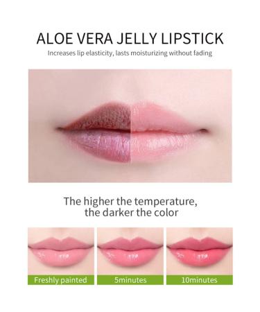 Vibely Aloe Vera Lipstick Set - Long Lasting Moisturizer Lip Balm & Temperature Color Change Lip Gloss (3PCS) - International Shipping Available - Buy Online on GoSupps.com