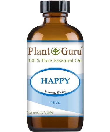 Buy Plant Guru Happy Essential Oil Blend 4 oz | 100% Pure Undiluted Therapeutic Grade - International Shipping Available - Buy Online on GoSupps.com