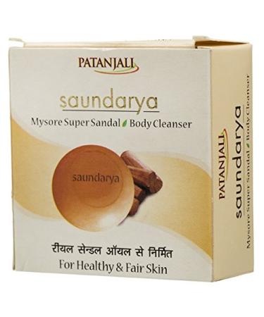 Patanjali Saundarya Mysore Super Sandal Body Cleanser Soap (150g 75g X2) - Buy Online | Best International Shipping - Buy Online on GoSupps.com