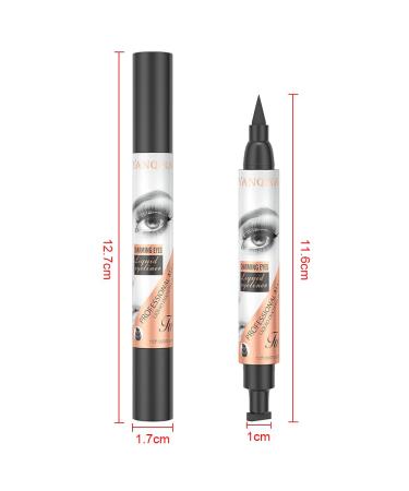 2-in-1 Waterproof Eyeliner Stamp - Winged Eyeliner for Precision Black Liquid Eyeliner Perfect Gift for Women - Buy Online on GoSupps.com