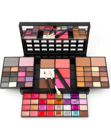 All in One Makeup Full Kit 74 Colors Professional Makeup Gift Set Include 36 Eyeshadow 16 Lip Gloss 12 Glitter Cream 4 Concealer 3 Blusher 2 Highlight and Contour 1 Bronzer
