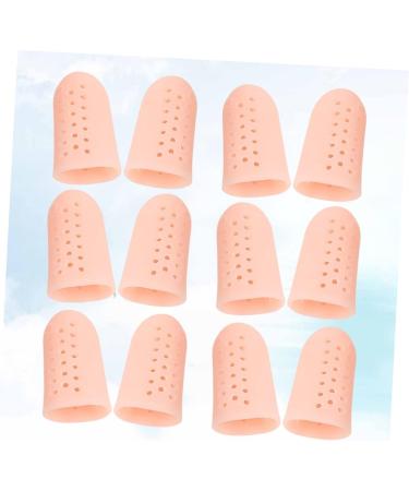 Healvian Silicone Finger Sleeves - 12 Pairs - Toe Cap Gel Protectors - Anti-Friction Cover Tool - Skin Color - 4.5x2.1 cm - Buy Online on GoSupps.com