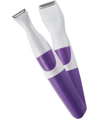 TOPINCN Women Hair Removal Trimmer 2 in 1 Bikini Cordless Trimmer Safe for All Parts Purple - Buy Online on GoSupps.com
