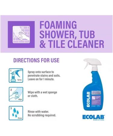 Buy Ecolab Foaming Shower Tub & Tile Cleaner 32oz - Powerful Eco-Friendly Cleaning Solution for International Shipping - Buy Online on GoSupps.com