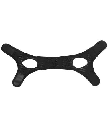 Chin Strap for Snoring Anti Chin Strap Adjustable AntiSnoring Chin Strap Unisex Snoring Mesh Breathable Strap Jaw Support Belt Bandage for Men and Women (Black)