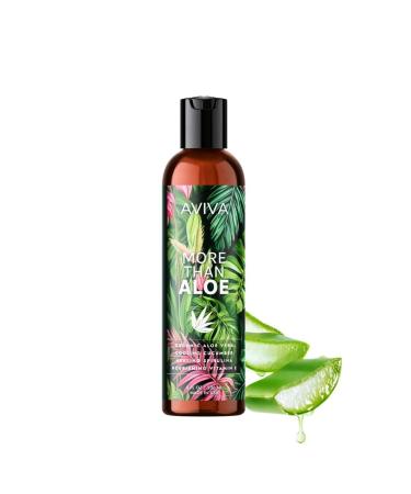 AVIVA ORGANIC ALOE VERA GEL FOR FACE AND BODY BLENDED WITH VITAMIN E CUCUMBER SPIRULINA SKIN CALMING MOISTURIZER FOR AFTER SUN CARE & SUNBURN COOLING GEL