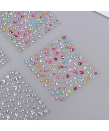 Colorful Gem Stickers - 4 Sheets of Adhesive Rhinestones for Kids DIY Crafts - Crystal Craft Supplies - International Shipping Available - Buy Online on GoSupps.com