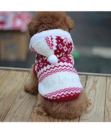 Shop SAMGU Red Christmas Dog Sweater Hoodie - Warm XS Dog Clothes for Winter - Buy Online on GoSupps.com