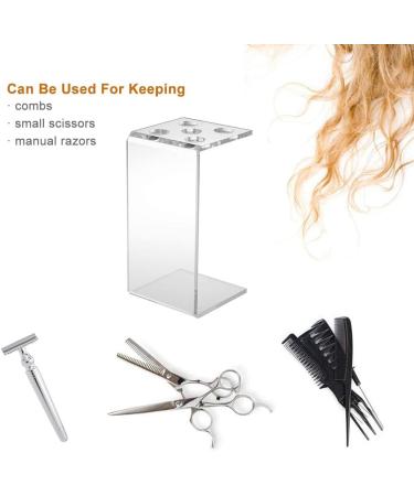 Salon Shear Holder Hair Scissor Comb Holder Salon Scissor Shear Rack Hairdressing Combs Organizer Acrylic Transparent - Buy Online on GoSupps.com
