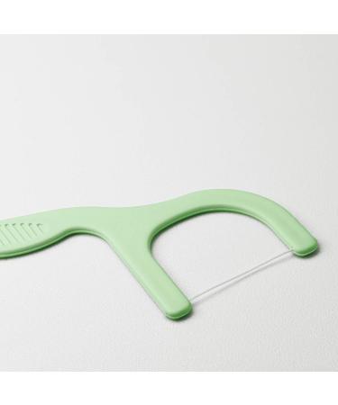 Buy Dental Floss with Vegetable Plastic Handle - 30 Pieces for Effective Cleaning & Dental Care | Integrated Toothpick | Eco-Friendly - Buy Online on GoSupps.com