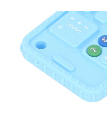 Cell Phone Shaped Silicone Baby Teether Toy - Safe Sensory Development for Toddlers | Ideal Travel Teether (Blue) - Buy Online on GoSupps.com