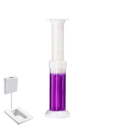 Toilet Cleaning Gel | Flower Scent Toilet Cleaner Bowl Gel Stamp | Bathroom Deodorizer and Bowl Cleaner Kit Flower Fragrance Gel Stamp Kit for Toilet Bowl Purple