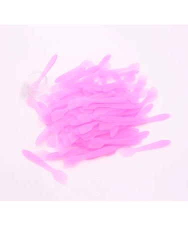 Buy 100PCS Pink Disposable Plastic Face Pack Spatula | Mini Scoop for Cream & Mud | DIY Beauty Tool - Buy Online on GoSupps.com