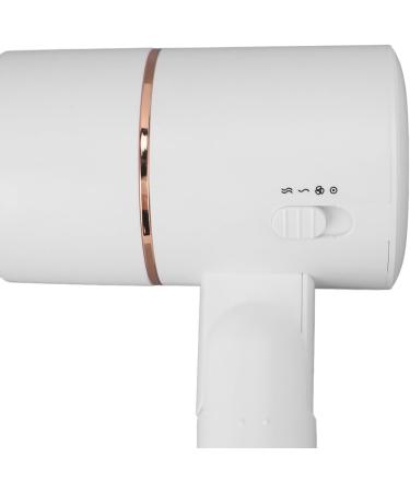 1000W Foldable Hair Dryer Negative Ionic Compact Desktop Dryer with 3 Gears ABS Material Ivory White Golden with Bracket Triangle Support (US Plug 110V) - Buy Online on GoSupps.com