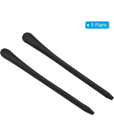 Patikil Soft Silicone Glasses Endpieces - 5 Pairs Replacement Ear Socks for Thin Round Metal Frames - Black - Buy Online on GoSupps.com