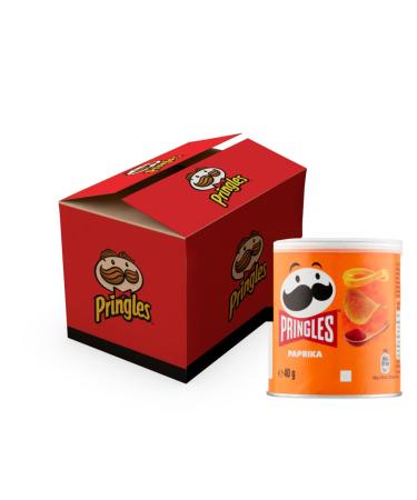 Pringles Sweet Paprika (12 x 40 g)-the irresistible snack classic in the practical can-crisp chips with pepper taste-pop.Play.Eat.40 g (12 pack)