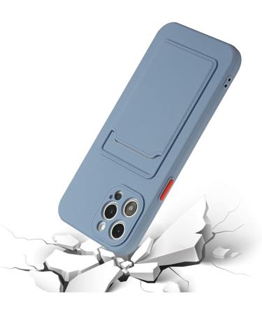 Buy Tivenfezk Nadoli Ultra Thin Silicone Case for iPhone 15 Pro Max - Shockproof Scratch-Resistant TPU Wallet Cover with Credit Card Holder - Gray - Buy Online on GoSupps.com