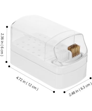 Mikinona Box Nail Drill Bit Organizer Drill Bit Holder Manicure Polishing Head Organizer Nail Drill Bits Organizer Nail Grinding Head Holder White Storage Plastic Nail Clippers 12.00X6.30X6.00CM White - Buy Online on GoSupps.com