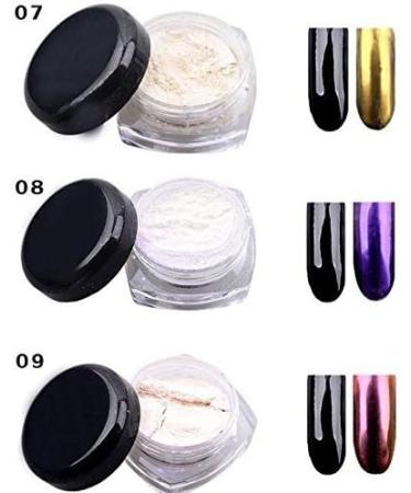 Glitter Chrome Nail Powder 12 Colors Glitter Nail Art Kit Dip Powder Magic Effect Dust Twinkle Nail Art Powder - Buy Online on GoSupps.com