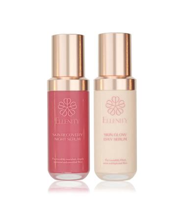 Ellenity s Antiaging Day & Night Collagen Booster Set with highly concentrated hyaluronic acid & awardwinning active ingredients for tight hydrated and radiant skin Swiss Made Vegan 2 x 30ml