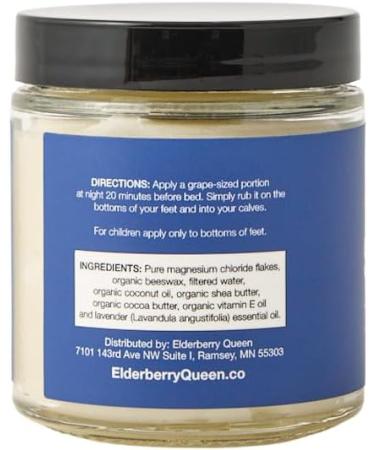 Elderberry Queen Sweet Serenity Magnesium Balm for Sleep 4 oz Kid Safe (Lavender) 4 Fl Oz (Pack of 1) - Buy Online on GoSupps.com