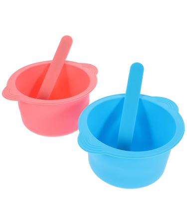 Beavorty 2 set of silicone mask mixing bowl WOOR HELT HEDER INTERPOP MASKE STURE COUSE WAY HARMER SILICON SILITY WACH HEATS ACCESSORIES Silicone shell heating pot hair removal pebble gel