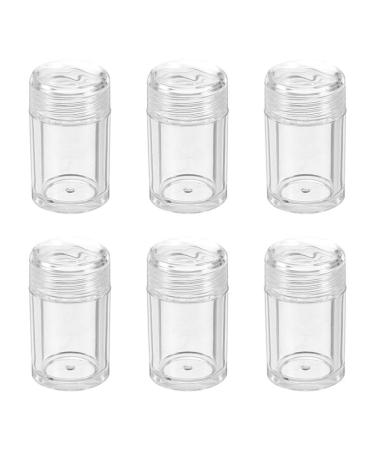 Beavorty Open-Hole Bottle 6pcs Jar Loose Cosmetics As Facial Empty for Tool Ing and Sample Plastic Bottles Traveling Sub