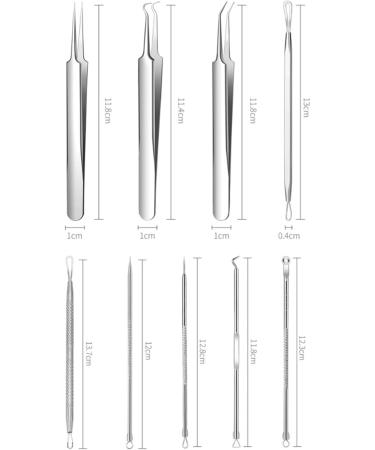 Blackhead Remover Tool 8 Pcs Pimple Popper Tool Kit Blackhead Extractor for Face Nose Comedone Zit Acne Whitehead Pores Blemish Fat Granules Stainless Steel Facial Skin Care Kit - Buy Online on GoSupps.com
