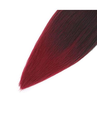 LDMY Pre-Stretched Braiding Hair Extensions - 8PCs 26inch Ombre Burgundy Synthetic Kanekalon Braids | International Shipping Available - Buy Online on GoSupps.com