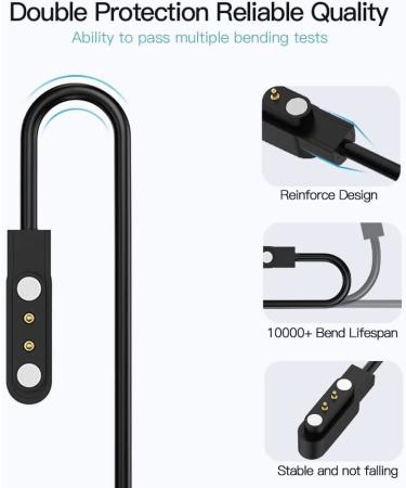2-Pack 3.3FT Magnetic USB Charging Cable for Letsfit, Willful, YAMAY, VeryFitPro, SW023, ID205L, SW021, ID205U, ID205S, SW025, Uwatch 3S, 3, 2, 2S - Buy Online on GoSupps.com