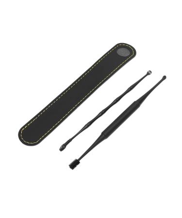 Ear Cleaner Set - 2 Pcs Metal Ear Cleaning Tools with Storage Bag and Brush - Buy Online on GoSupps.com