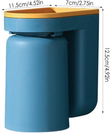 Ventdouce Wall-Mounted Toothbrush Holder - Self-Adhesive Bathroom Organizer with 2 Cups | Stamp-Free Travel-Friendly Blue Design - Buy Online on GoSupps.com