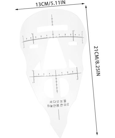 Beavorty Eyebrow Template 1pc Microblading Eyebrow Ruler Makeup Ruler Makeup Tools Manicure Tools Measure Tool Make up - Buy Online on GoSupps.com