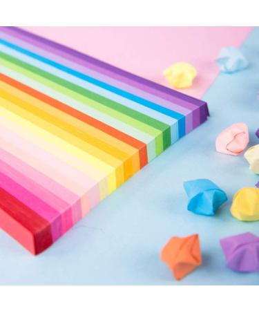 1000 Sheets Double Sided Origami Stars Paper - 20 Colors Decoration Paper Strips - Buy Online on GoSupps.com
