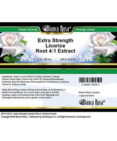 Bianca Rosa Extra Strength Licorice Root 4:1 Extract Cream (2 oz ZIN: 514218) - Buy Online on GoSupps.com