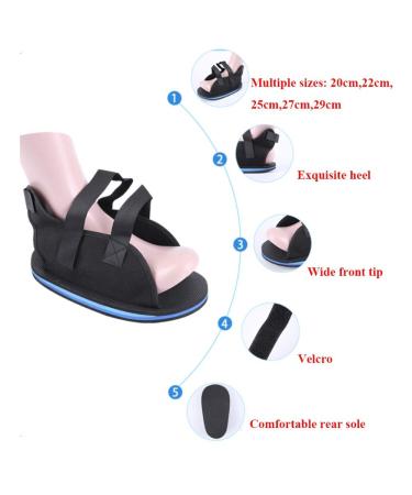 YJZQ Medical Open Toe Plaster Cast Shoe - 27cm, Postoperative Recovery Foot Fracture Surgical Rehabilitation Shoes - Buy Online on GoSupps.com