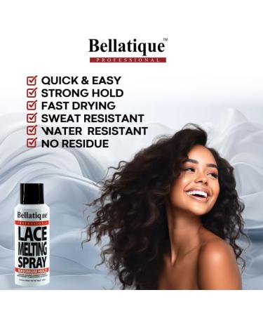 Lace Melting Spray (3.38 oz) - Maximum Hold. Flawless Edges Quick & Easy Fast Drying Humidity Resistant Sweat Resistant All Day Hold Quick Drying Flake Free Easily Removed. 3 oz - Buy Online on GoSupps.com