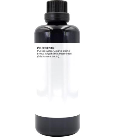 Milk Thistle Seed Extract 100ml | Steeped Silybum Marianum + Purifed Water | UV Protected Miron Glass + Dropper Lid | UK Made Vegan Friendly Liquid - Buy Online on GoSupps.com