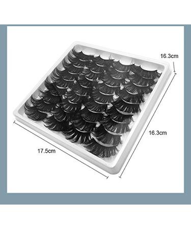 AMSDCN 18pair Fluffy Mink Hair False Eyelashes 20mm-25mm - Dramatic Long 3D Lashes for Natural Makeup Look (MA03) - Buy Online on GoSupps.com