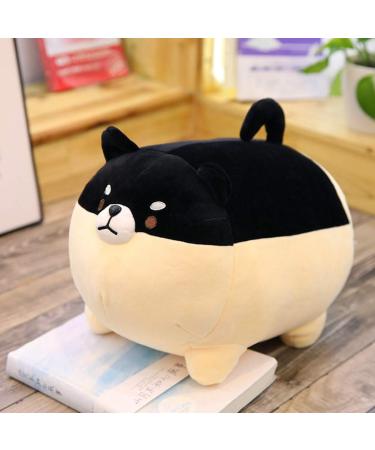 Auspicious Beginning Shiba Inu Plush Pillow Toy - 15.7 inch Black | Kawaii Stuffed Animal Cushion Doll for Birthday Gift - Buy Online on GoSupps.com