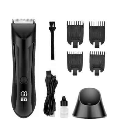 thomyle Le Fid le - Votre alli id al pour un rasage intime impeccable Tondeuse Intime 3-en-1 tanche IPX7 pour Homme - Rasoir Corps Aisselles et Visage Wet&Dry Noir