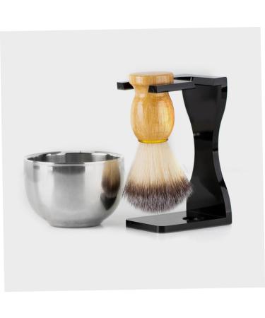 Premium Shaving Set for Men - Brush & Stand | Black Suits Acrylic | Perfect Barber Hair Removal Accessories - Buy Online on GoSupps.com