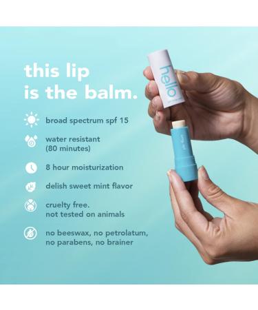 Vegan Lip Balm SPF 15 Sweet Mint | Beeswax Free, Petrolatum Free, Parabens Free | 0.15 oz (Pack of 3) - Buy Online on GoSupps.com