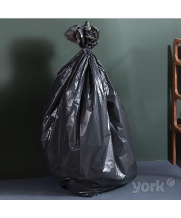 York 35L Black Garbage Bags - Extra Strong Trash Bags (1 Roll of 15) | Durable & Large Waste Bags for Heavy-Duty Use - Buy Online on GoSupps.com