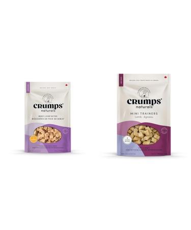 Crumps' Naturals Beef Liver Bites for Pets 5.5 -Ounce & Crumps Naturals Mini Trainers Lamb (semi-Moist) 4.7oz
