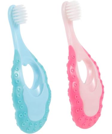 Minkissy Newborn Toothbrush Set | 8 Pcs Soft Bristle Baby Toothbrush & Teething Toy | Gentle Oral Care & Massage for Infants - Buy Online on GoSupps.com